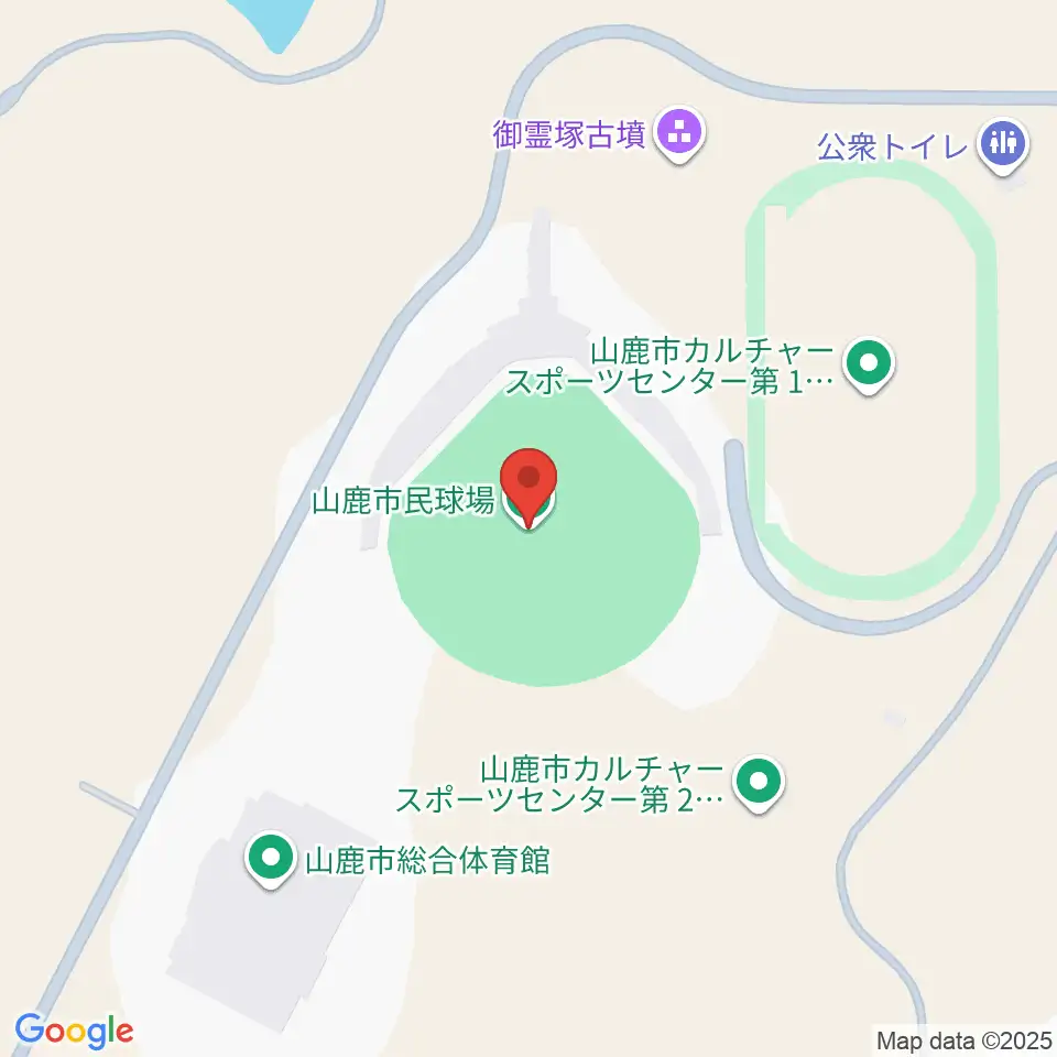 山鹿市民球場周辺のコンビニエンスストア一覧地図