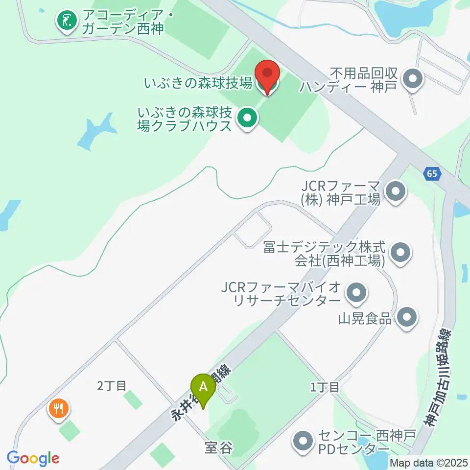いぶきの森球技場周辺のコンビニエンスストア一覧地図