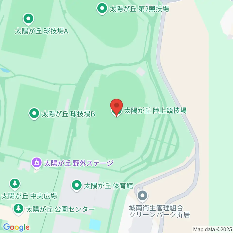 太陽が丘陸上競技場周辺のコンビニエンスストア一覧地図