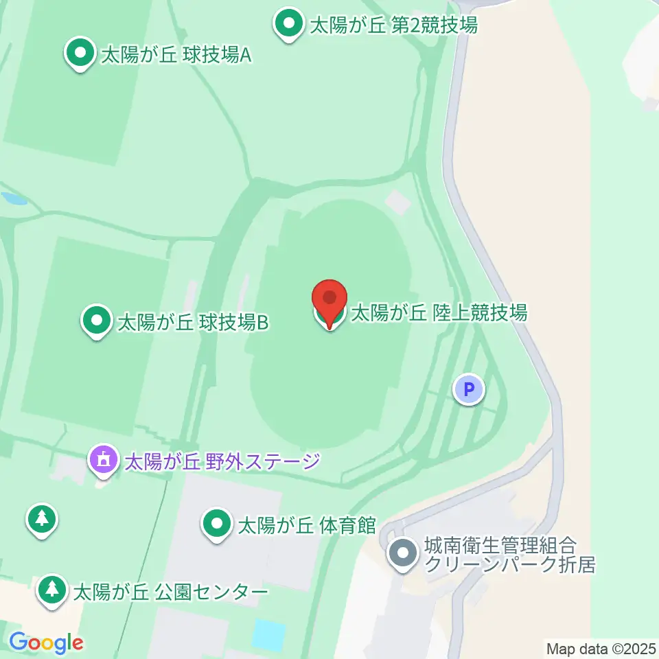 太陽が丘陸上競技場周辺のコンビニエンスストア一覧地図