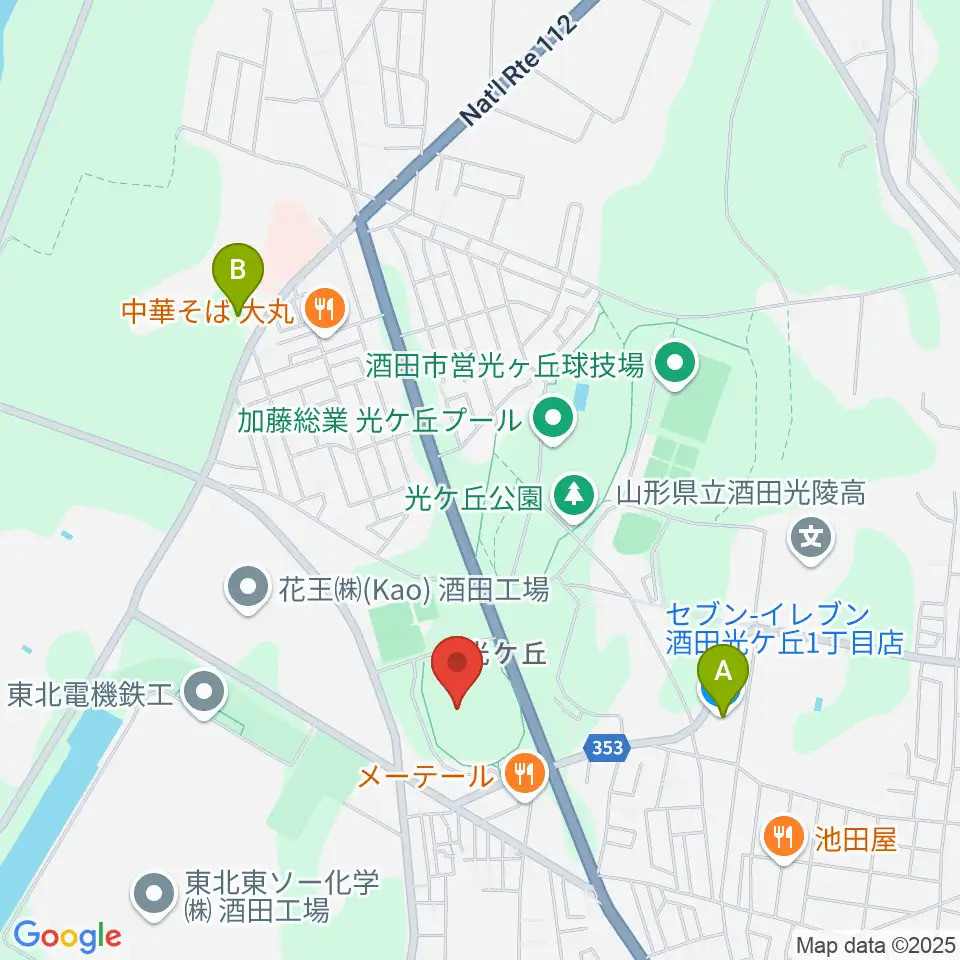 DENKI TEKKOフィールド周辺のコンビニエンスストア一覧地図