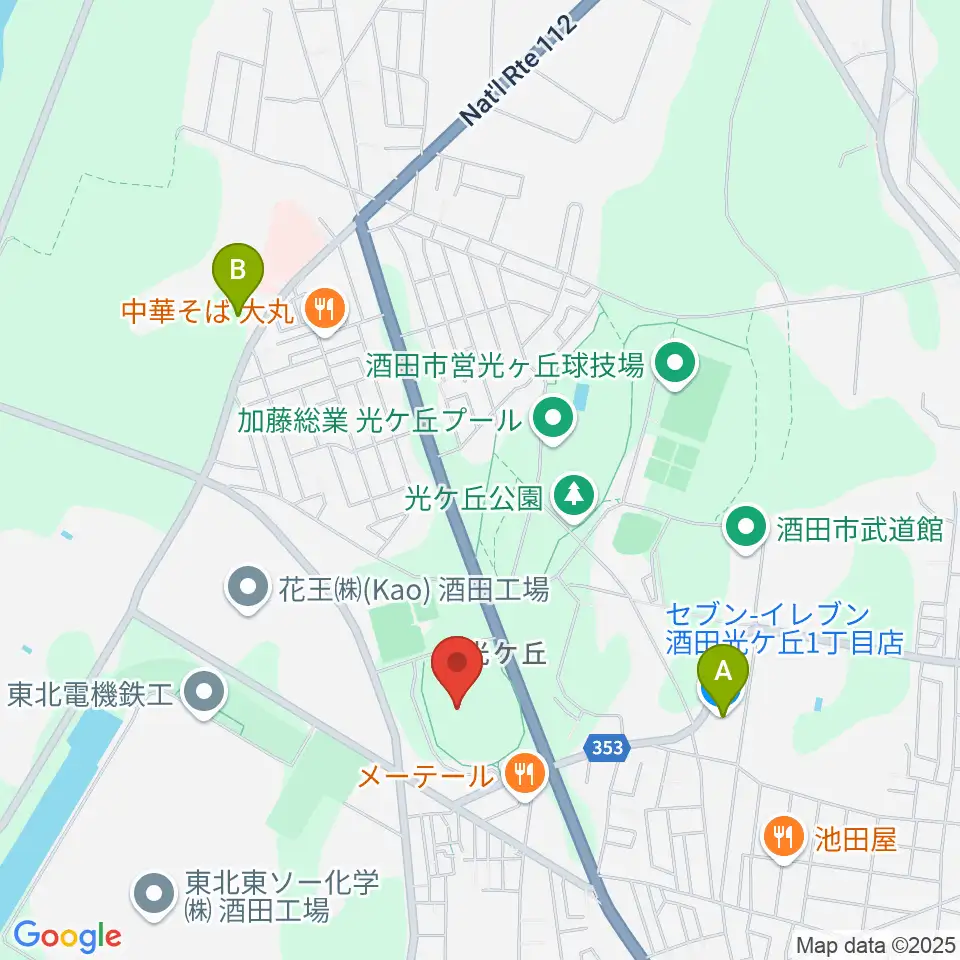 DENKI TEKKOフィールド周辺のコンビニエンスストア一覧地図