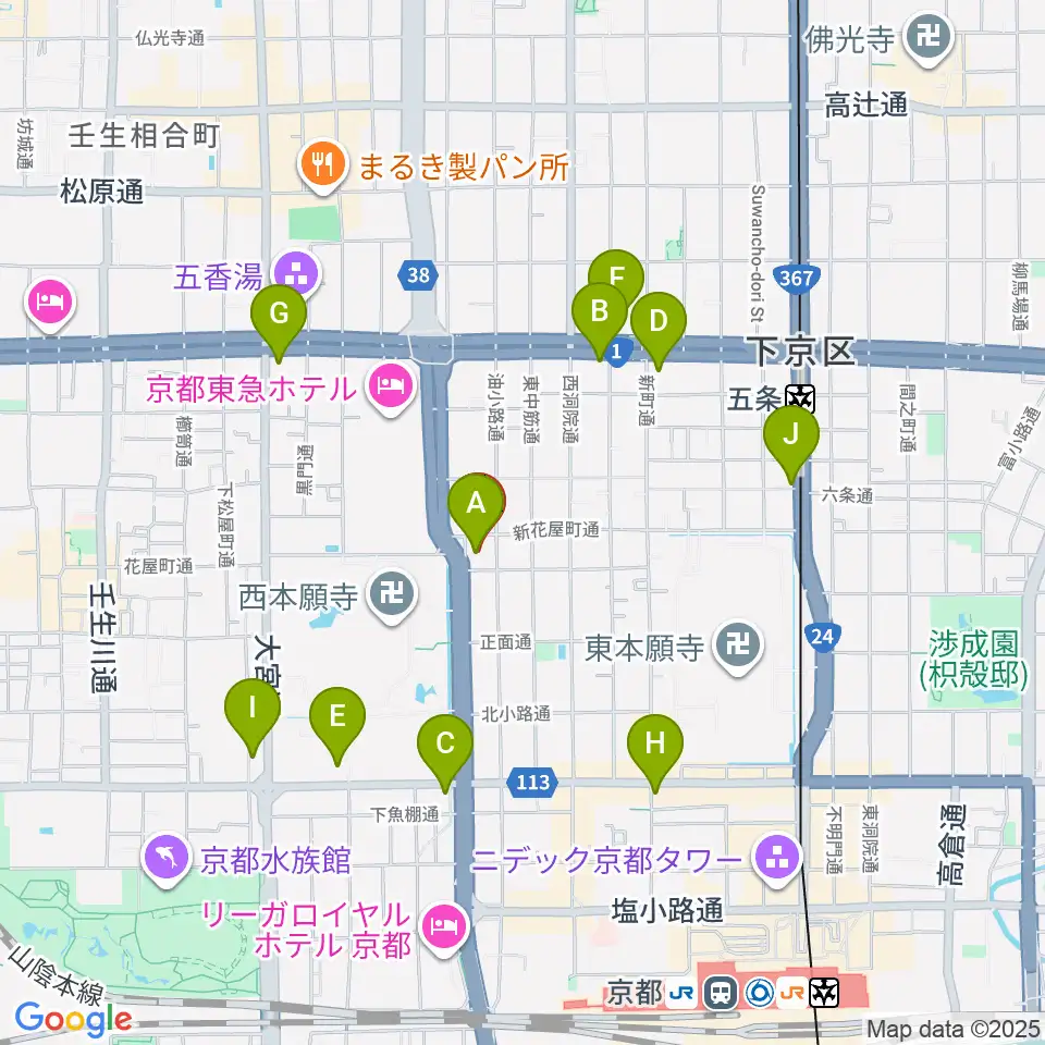 風俗博物館周辺のコンビニエンスストア一覧地図