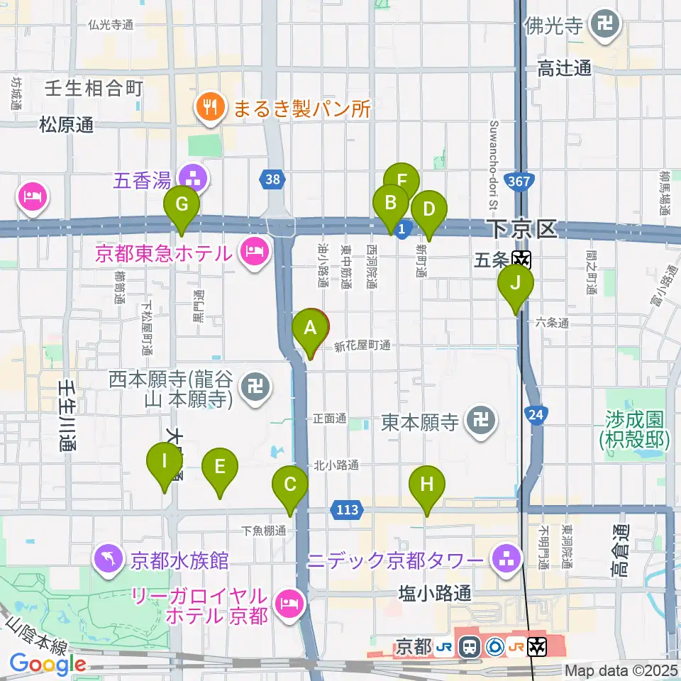 風俗博物館周辺のコンビニエンスストア一覧地図
