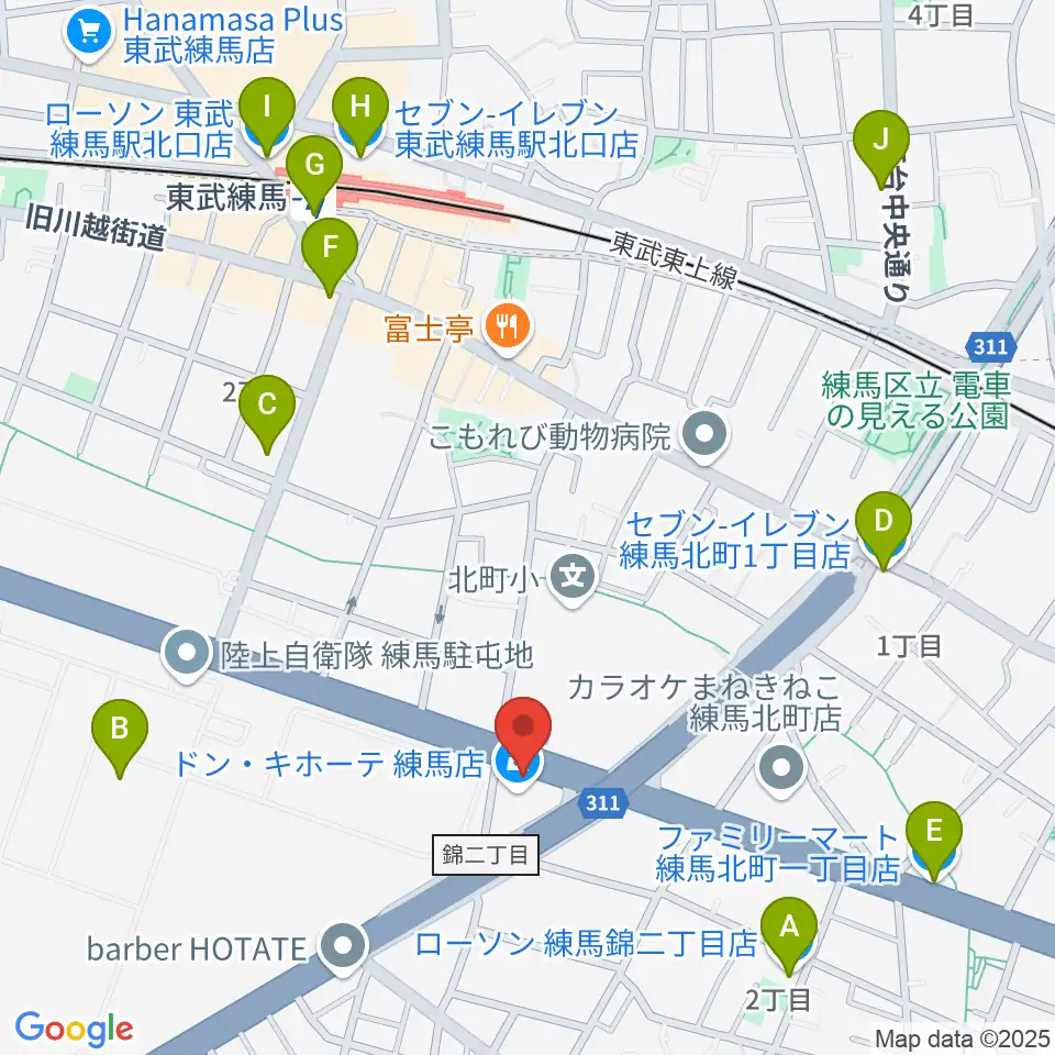 IKUSA ARENA周辺のコンビニエンスストア一覧地図