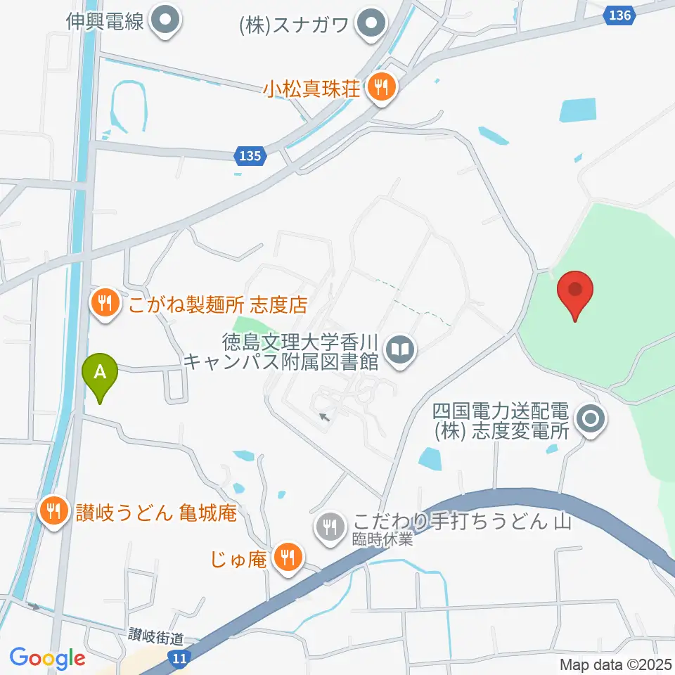 志度総合運動公園野球場周辺のコンビニエンスストア一覧地図