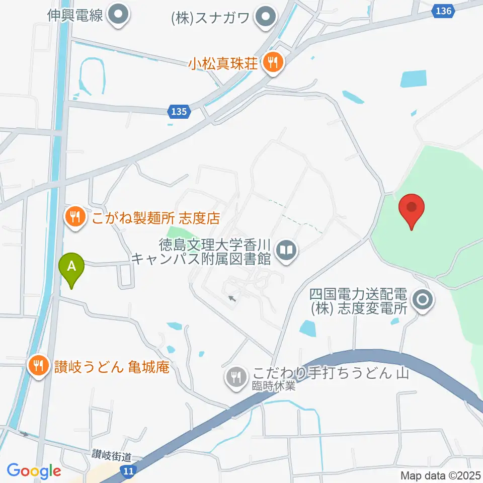 志度総合運動公園野球場周辺のコンビニエンスストア一覧地図