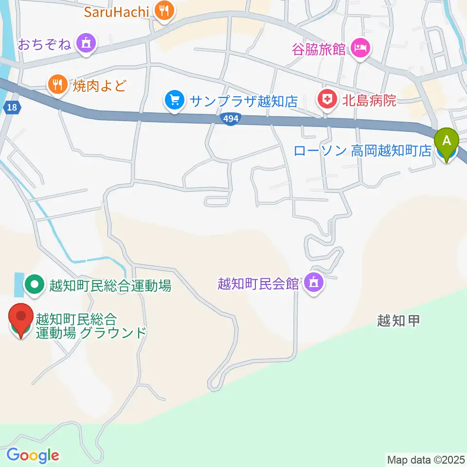 越知町民総合運動場周辺のコンビニエンスストア一覧地図