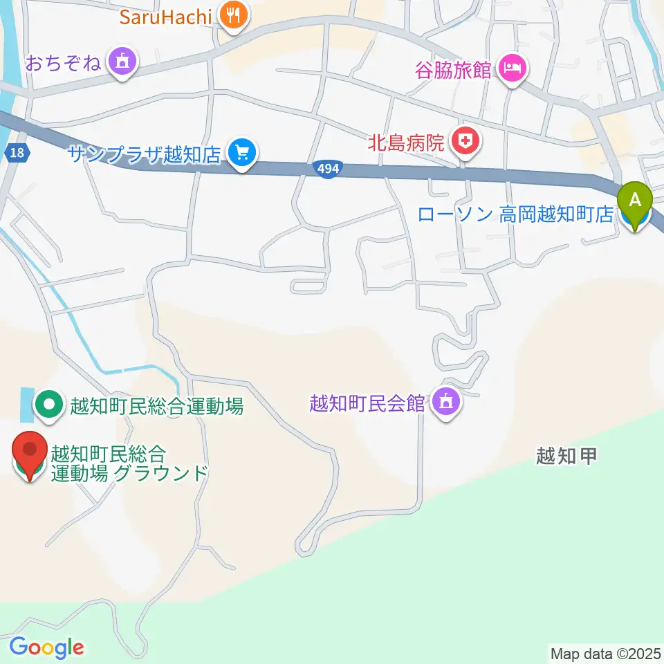 越知町民総合運動場周辺のコンビニエンスストア一覧地図