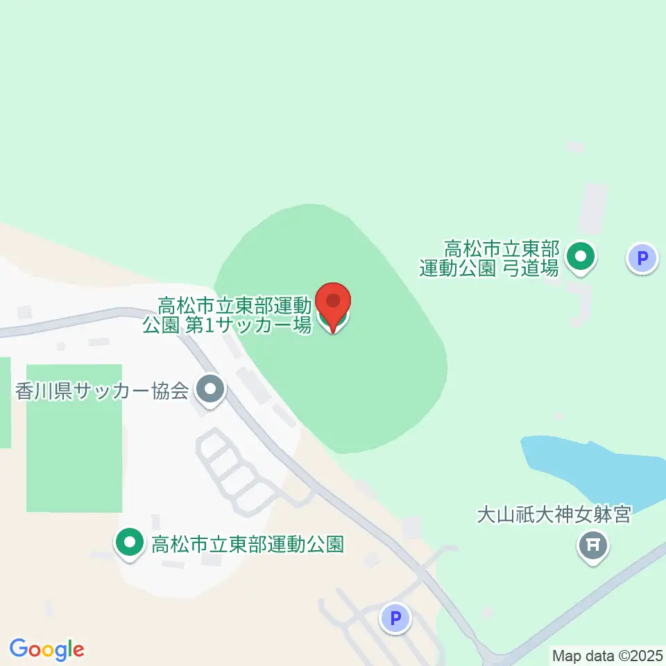 高松市立東部運動公園サッカー場周辺のコンビニエンスストア一覧地図