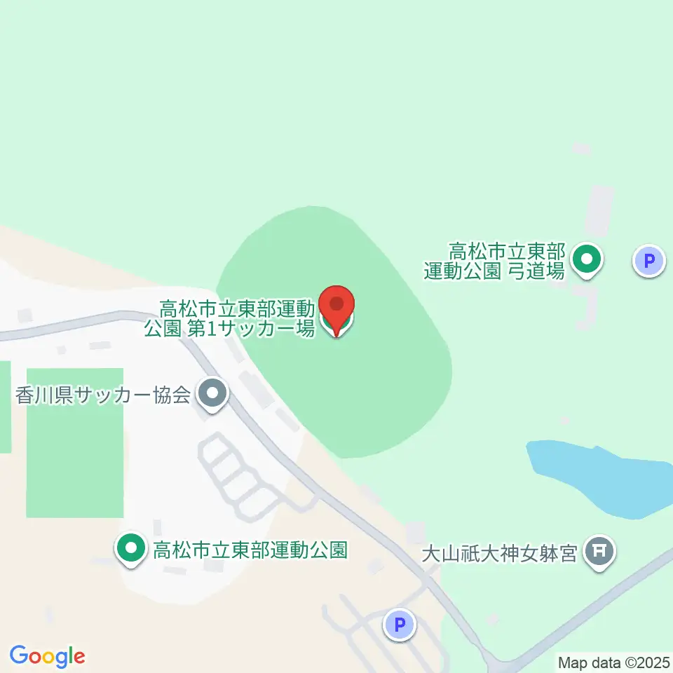 高松市立東部運動公園サッカー場周辺のコンビニエンスストア一覧地図