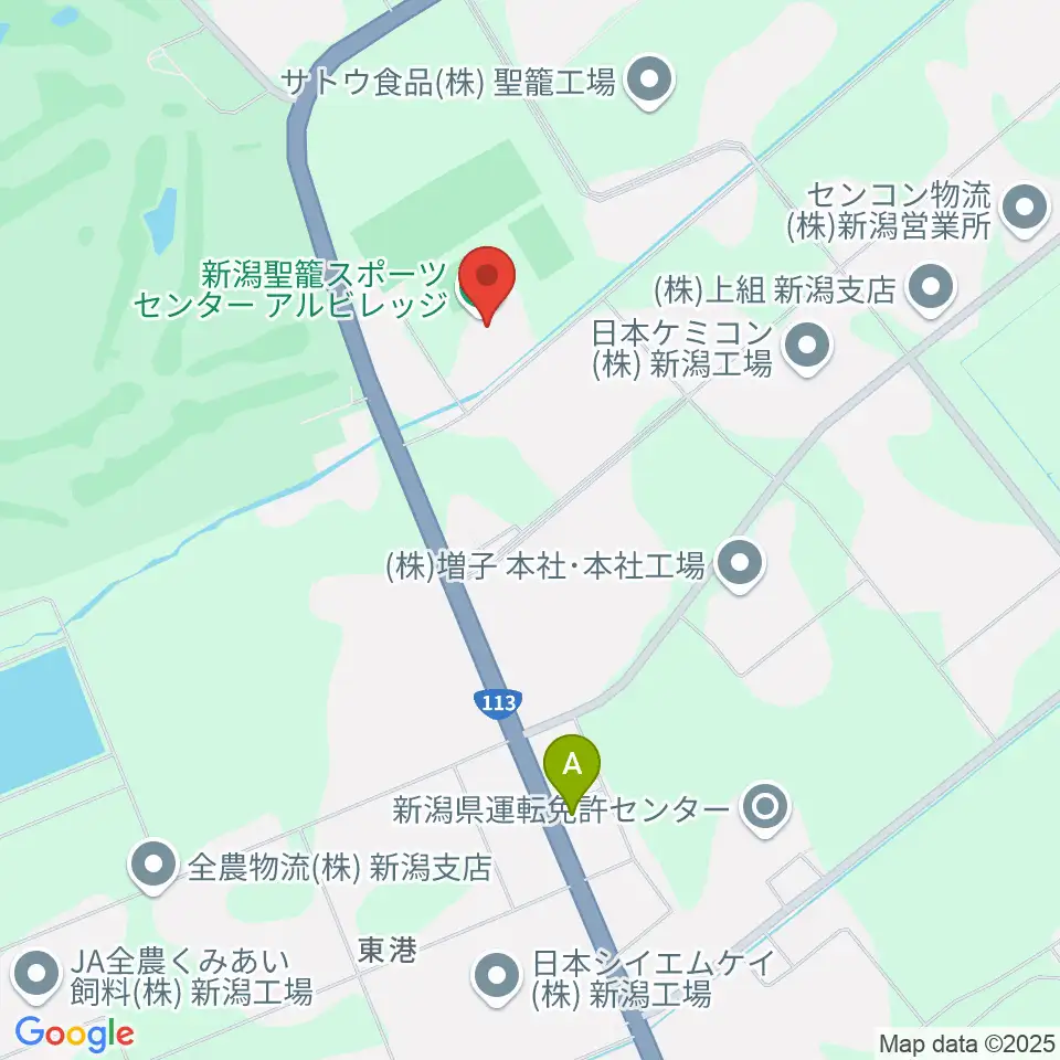 新潟聖籠スポーツセンターアルビレッジ周辺のコンビニエンスストア一覧地図
