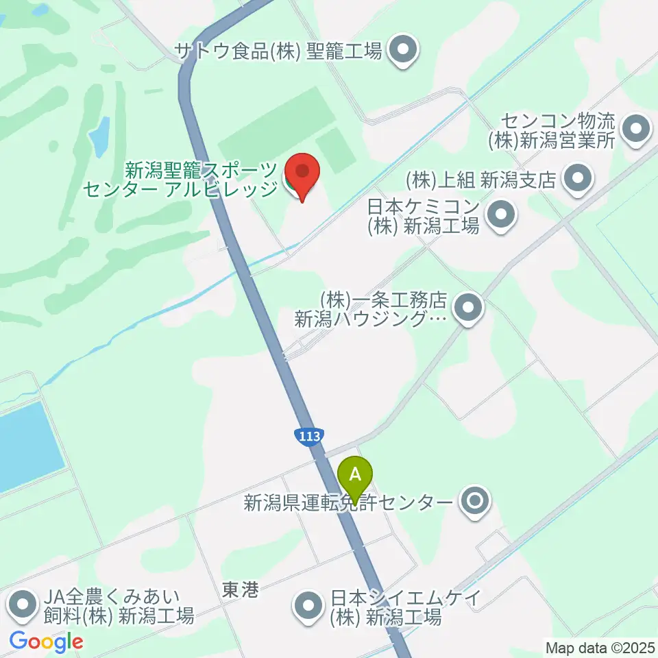 新潟聖籠スポーツセンターアルビレッジ周辺のコンビニエンスストア一覧地図