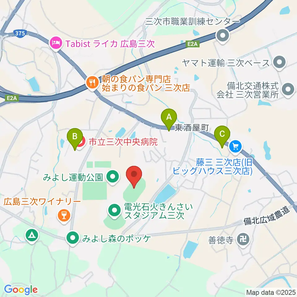 みよし運動公園陸上競技場周辺のコンビニエンスストア一覧地図