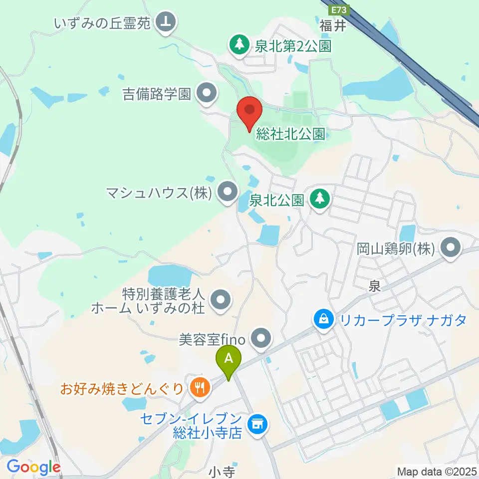 総社北公園陸上競技場周辺のコンビニエンスストア一覧地図