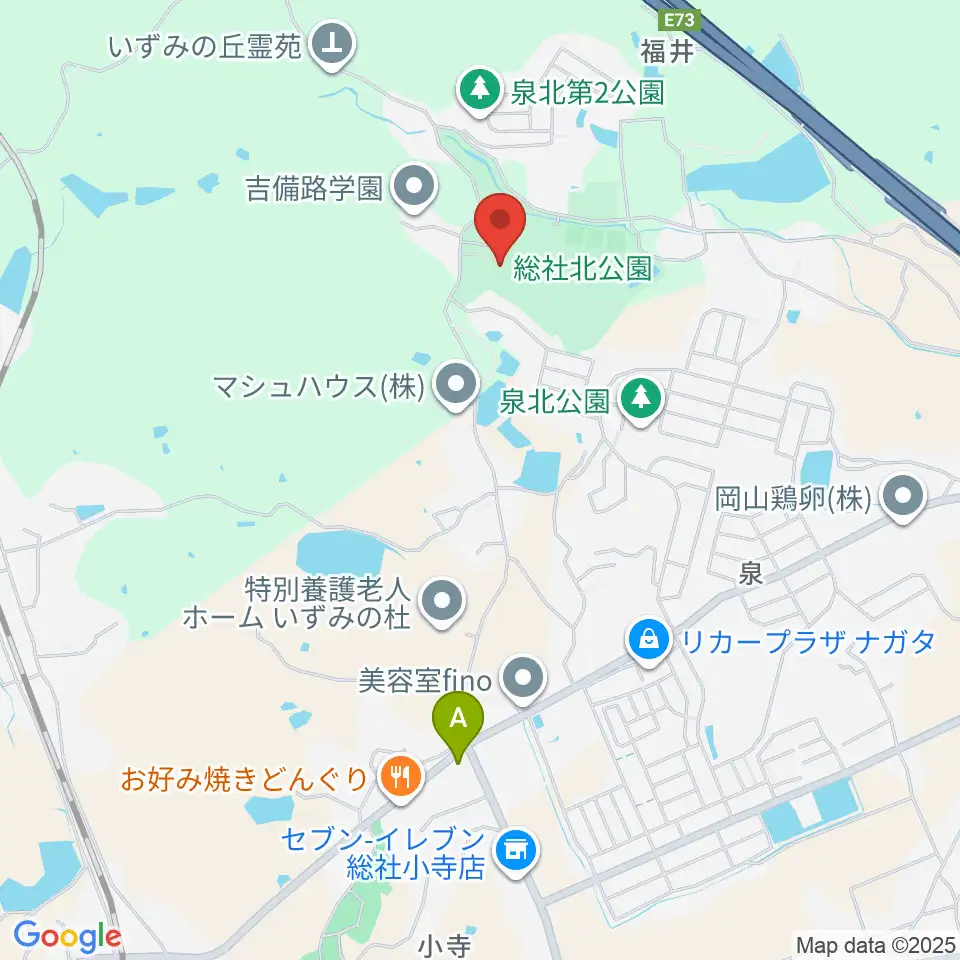 総社北公園陸上競技場周辺のコンビニエンスストア一覧地図