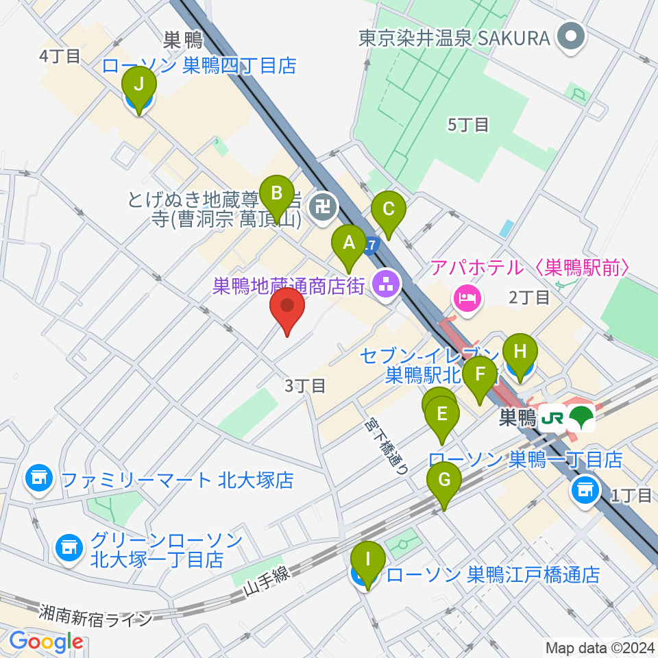 ホワイトロードスタジオ周辺のコンビニエンスストア一覧地図