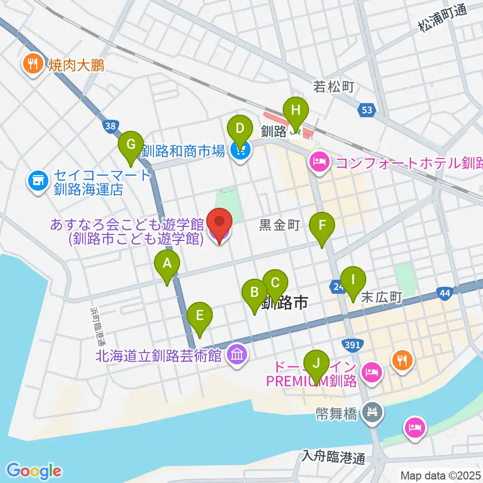 あすなろ会こども遊学館周辺のコンビニエンスストア一覧地図