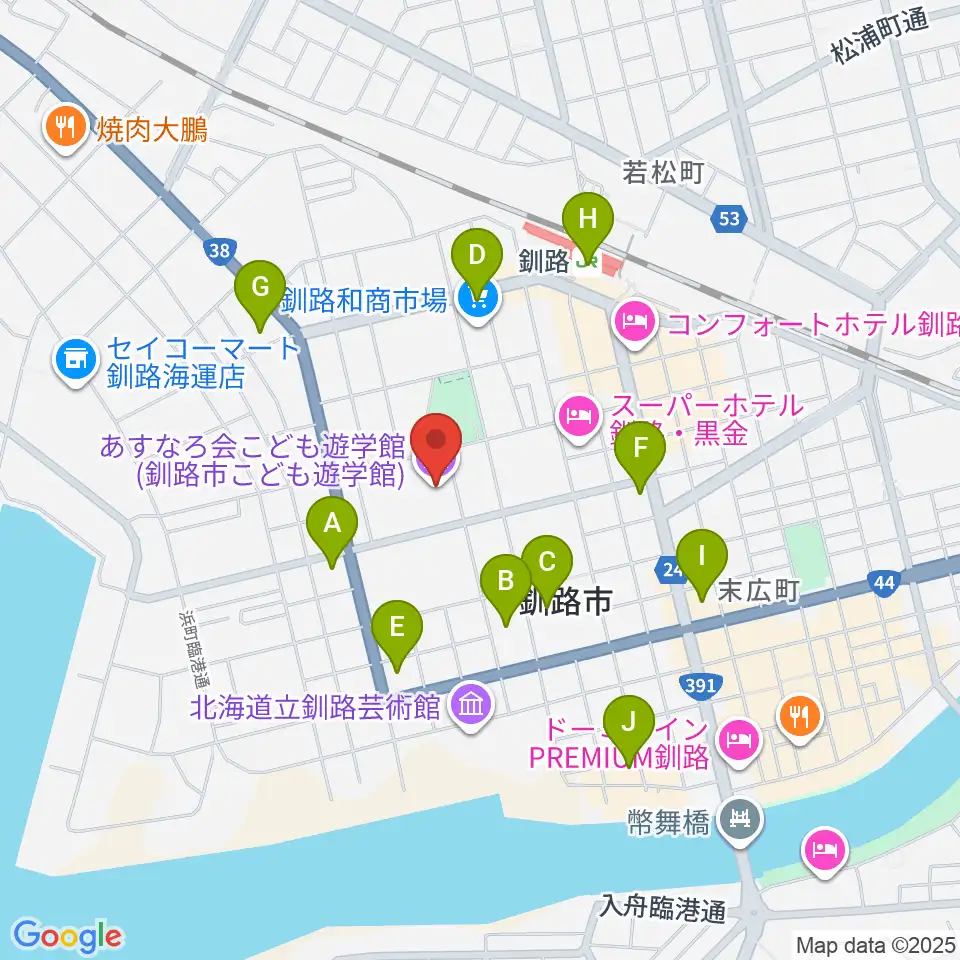 あすなろ会こども遊学館周辺のコンビニエンスストア一覧地図