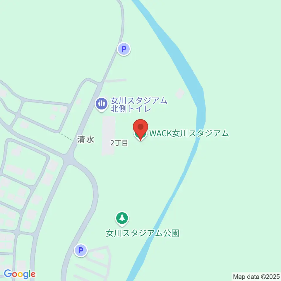 WACK女川スタジアム周辺のコンビニエンスストア一覧地図