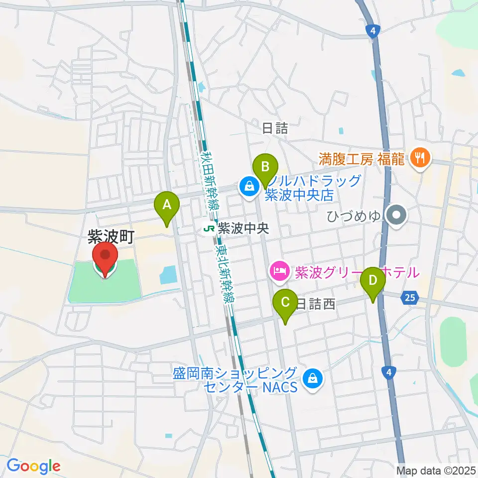 岩手県フットボールセンター周辺のコンビニエンスストア一覧地図