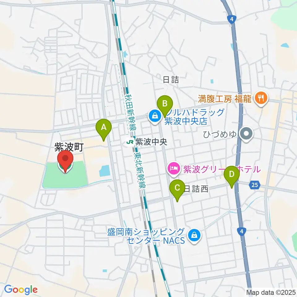 岩手県フットボールセンター周辺のコンビニエンスストア一覧地図
