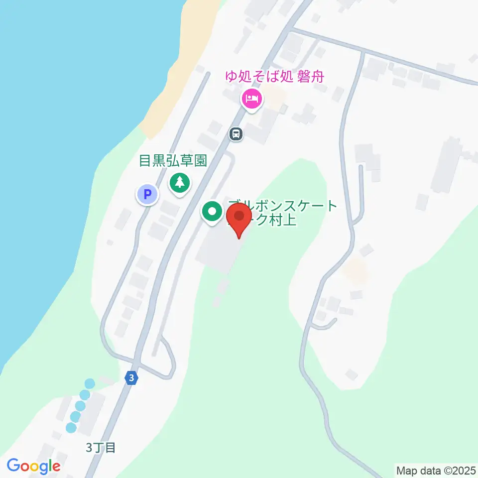 ブルボンスケートパーク村上周辺のコンビニエンスストア一覧地図