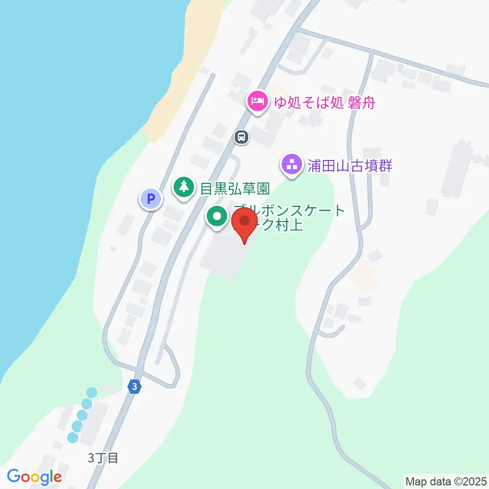 ブルボンスケートパーク村上周辺のコンビニエンスストア一覧地図