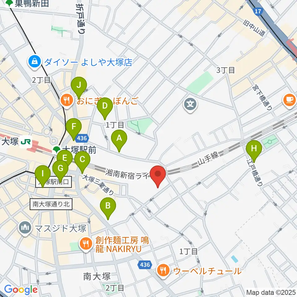 マザーハウス レコーディングスタジオ周辺のコンビニエンスストア一覧地図