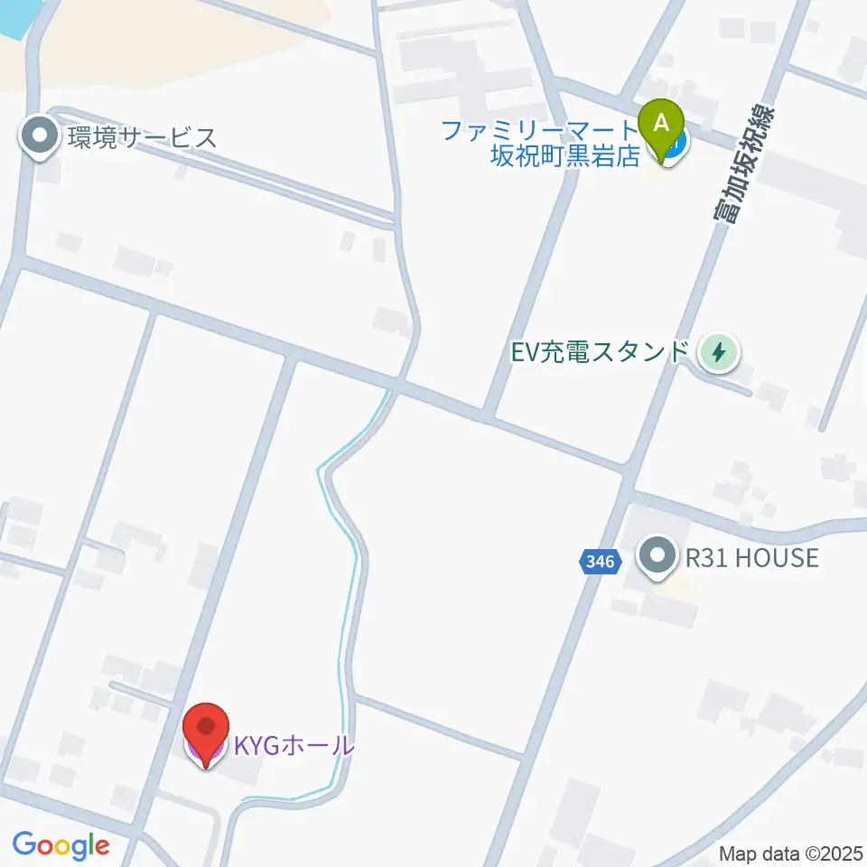 KYGホール周辺のコンビニエンスストア一覧地図