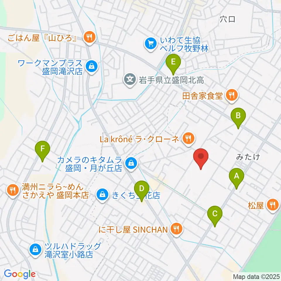 フジスイアイスリンクいわて周辺のコンビニエンスストア一覧地図