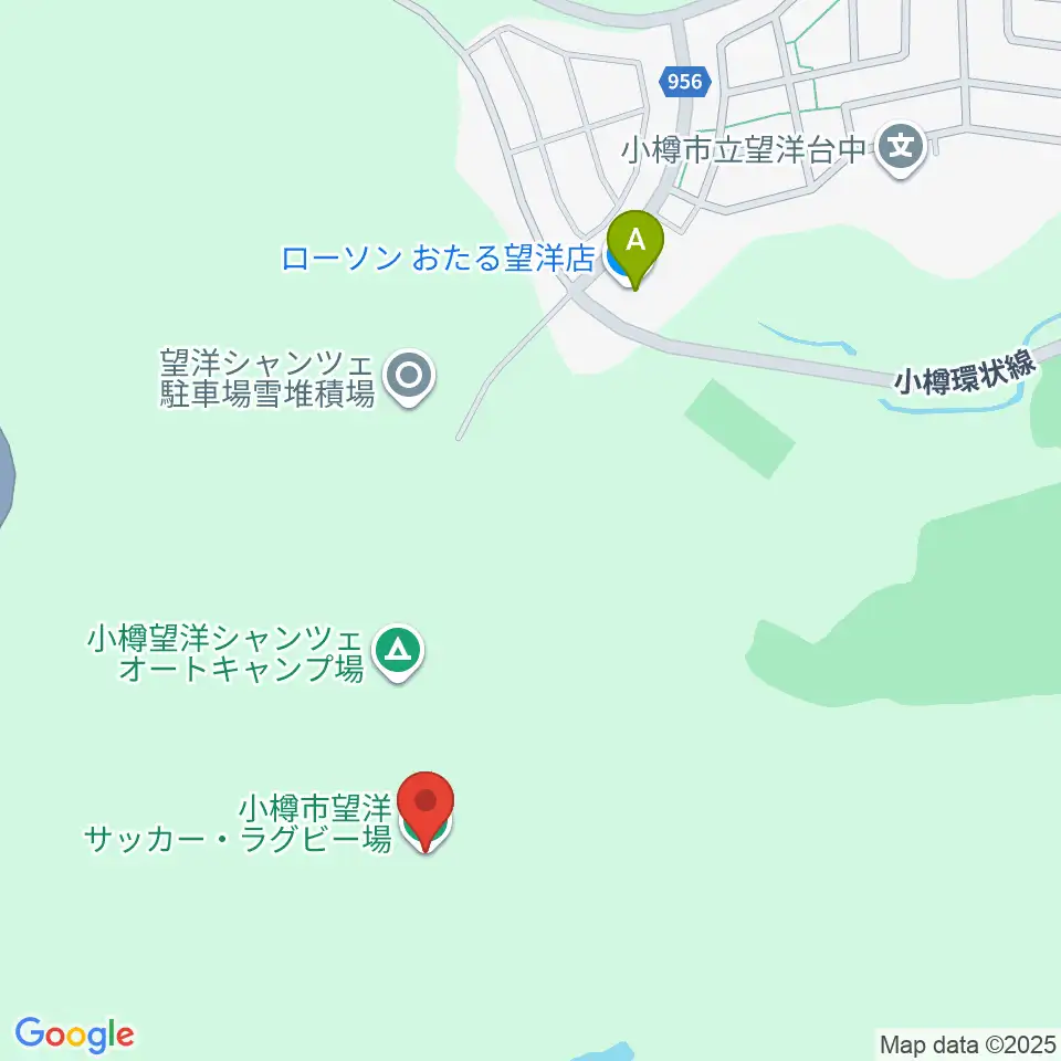 小樽市望洋サッカー･ラグビー場周辺のコンビニエンスストア一覧地図