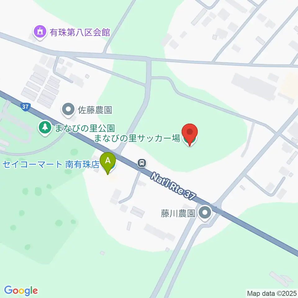 伊達市まなびの里サッカー場周辺のコンビニエンスストア一覧地図
