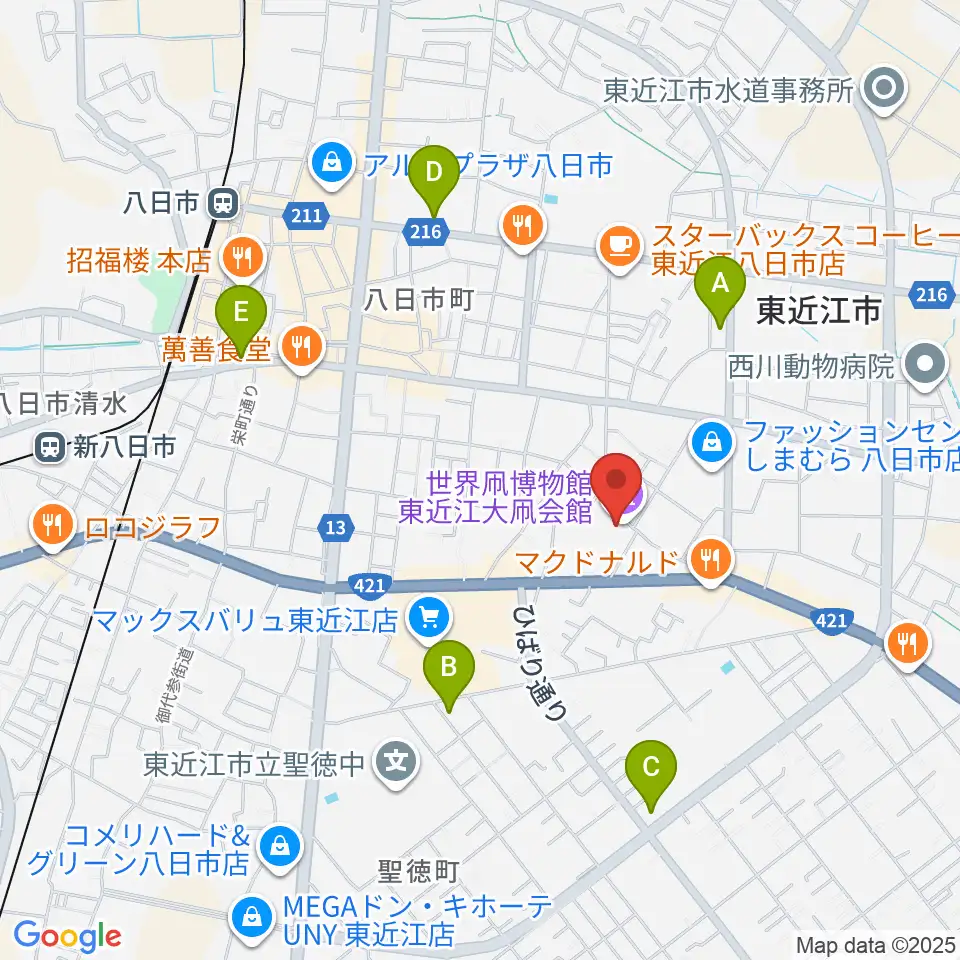 世界凧博物館 東近江大凧会館周辺のコンビニエンスストア一覧地図