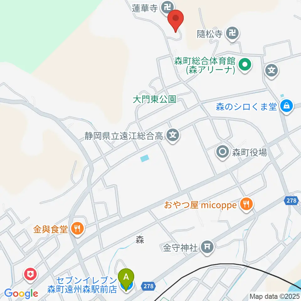 森町立歴史民俗資料館周辺のコンビニエンスストア一覧地図