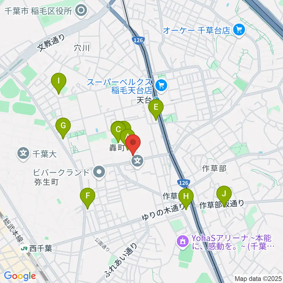 千葉経済大学地域経済博物館周辺のコンビニエンスストア一覧地図