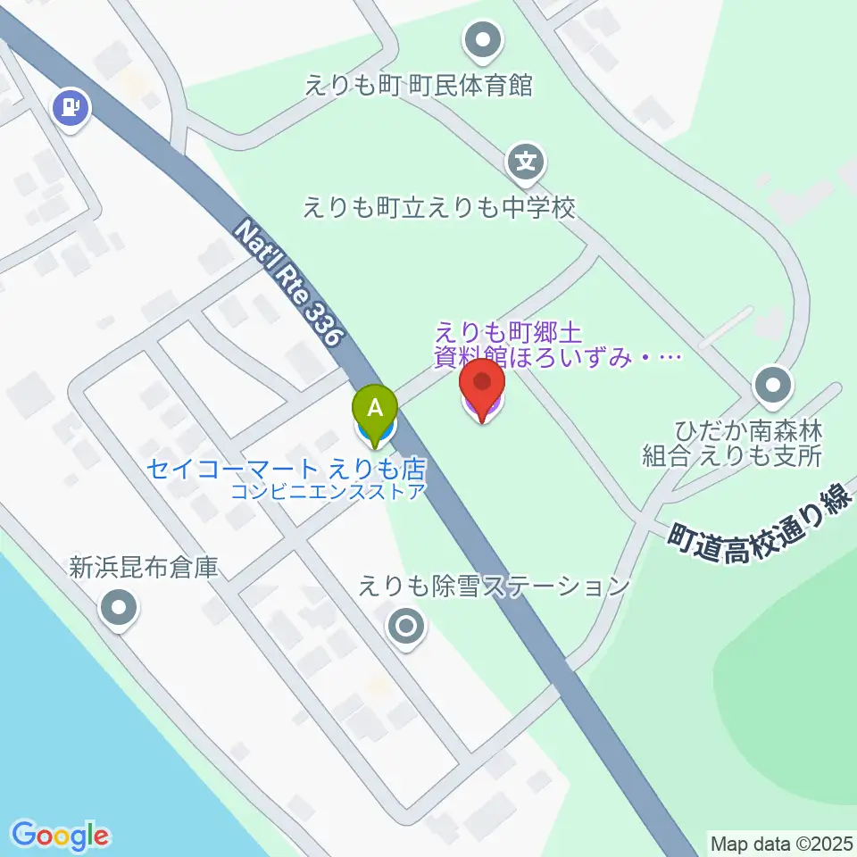 えりも町郷土資料館ほろいずみ・水産の館周辺のコンビニエンスストア一覧地図
