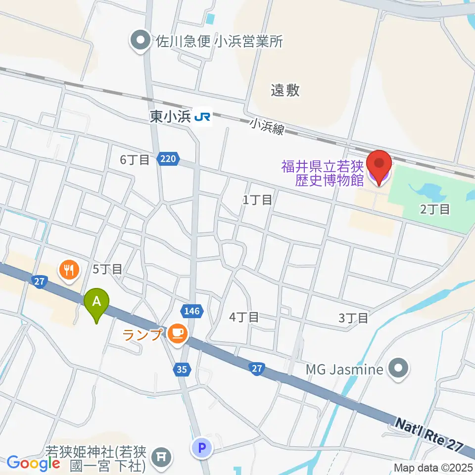 福井県立若狭歴史博物館周辺のコンビニエンスストア一覧地図