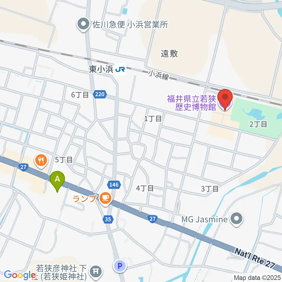 福井県立若狭歴史博物館周辺のコンビニエンスストア一覧地図