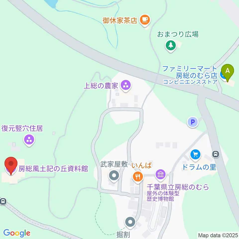 千葉県立房総のむら 風土記の丘資料館周辺のコンビニエンスストア一覧地図