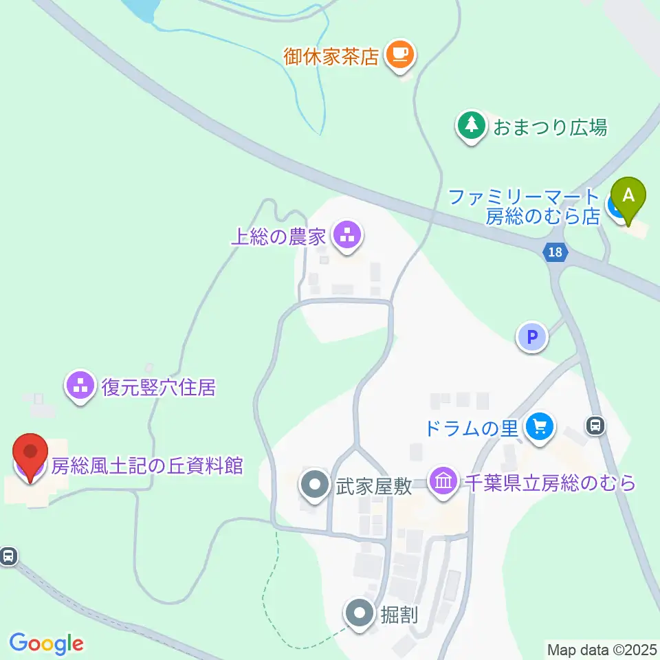 千葉県立房総のむら 風土記の丘資料館周辺のコンビニエンスストア一覧地図