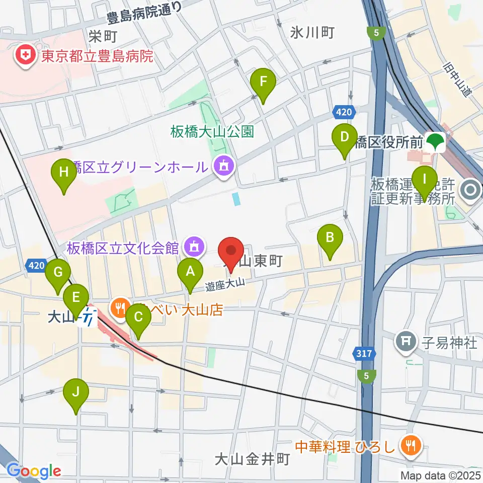 ダボスタジオ周辺のコンビニエンスストア一覧地図