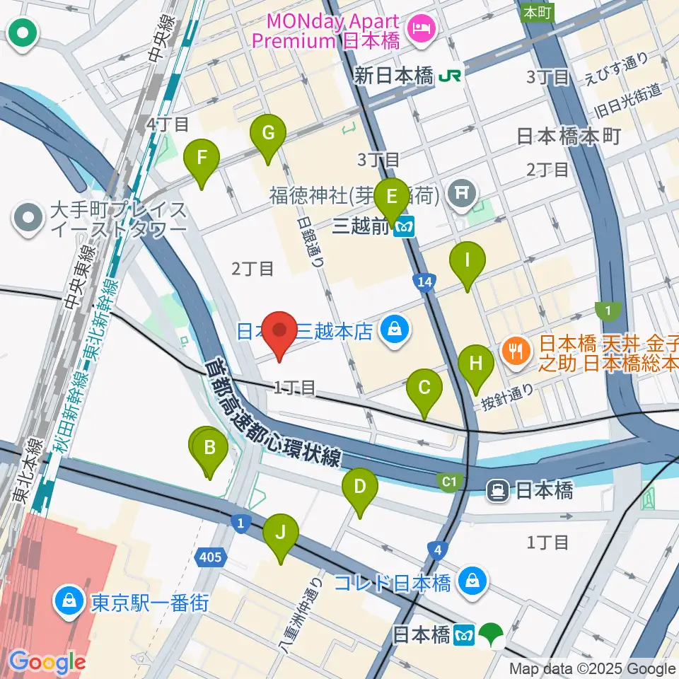 貨幣博物館周辺のコンビニエンスストア一覧地図