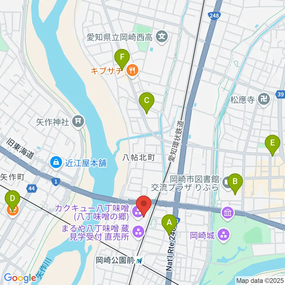 八丁味噌の郷 史料館周辺のコンビニエンスストア一覧地図