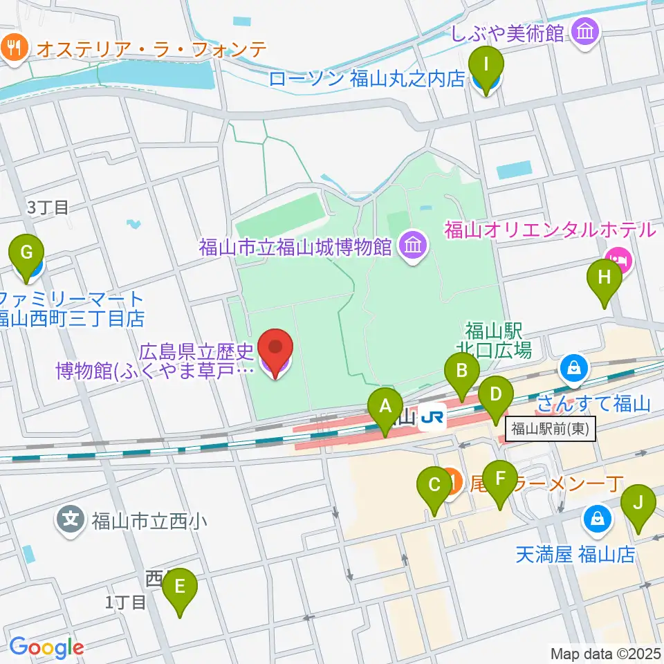 広島県立歴史博物館周辺のコンビニエンスストア一覧地図