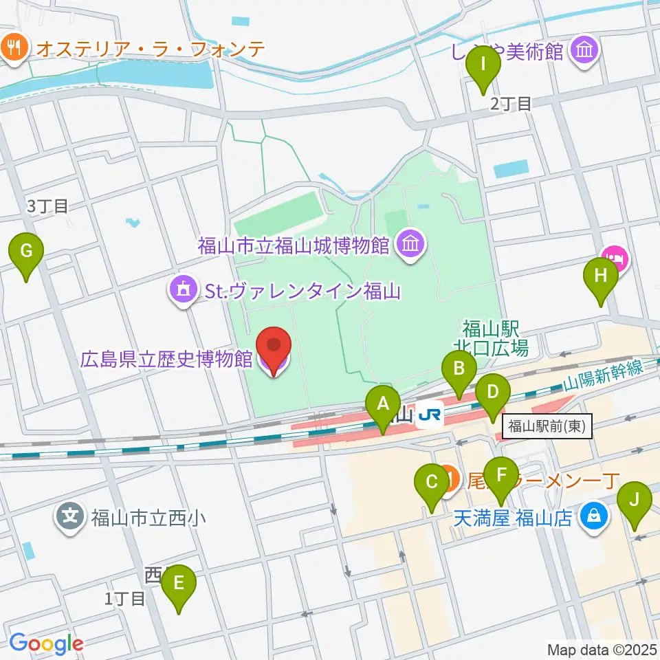 広島県立歴史博物館周辺のコンビニエンスストア一覧地図