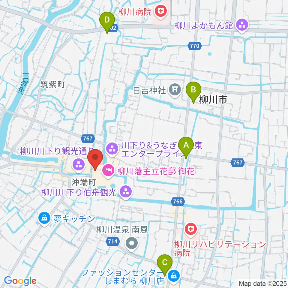立花家史料館周辺のコンビニエンスストア一覧地図