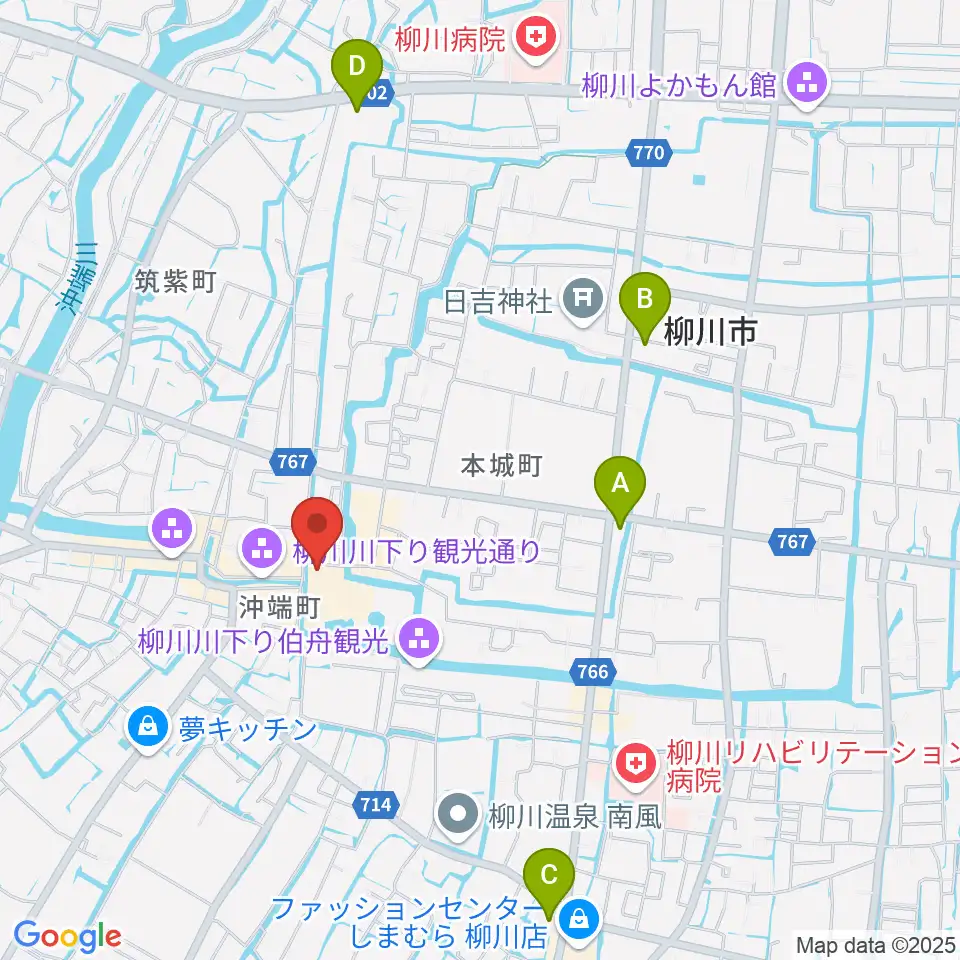 立花家史料館周辺のコンビニエンスストア一覧地図