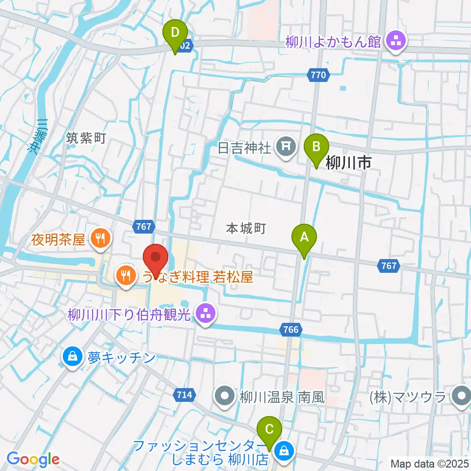 立花家史料館周辺のコンビニエンスストア一覧地図