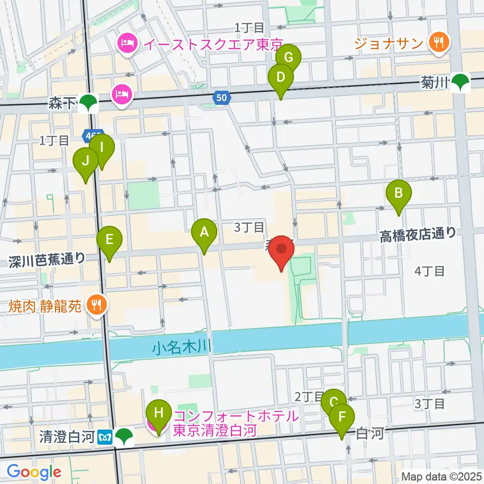 田河水泡・のらくろ館周辺のコンビニエンスストア一覧地図